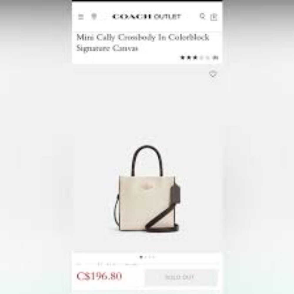Mini Cally Crossbody In Colorblock Signature Canvas